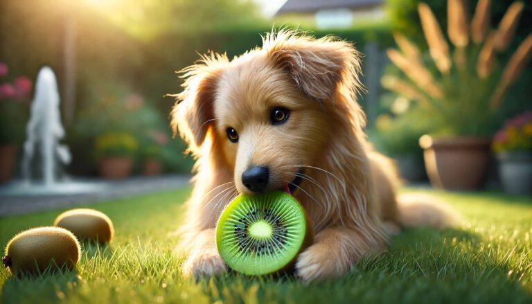 hond die kiwi eet