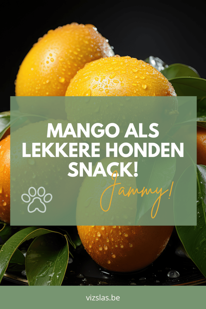 pin over honden die mango eten